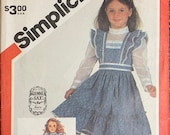 Vintage Girls Gunne Sax Dress Pattern, Special Occasion, Simplicity 5862, UNCUT