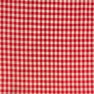 Red and White Gingham Fabric, Check