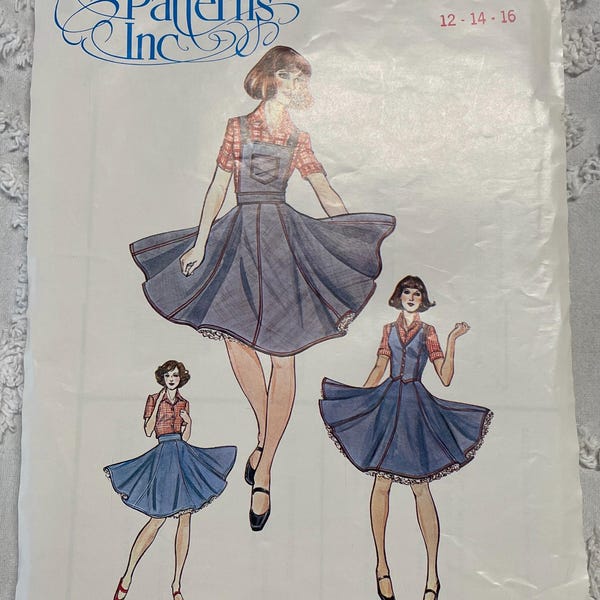 Vintage Square Dance Dress Pattern by Authentic Patterns Inc.