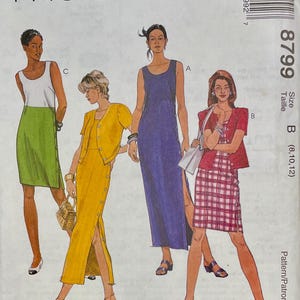 Easy Pullover Dress and Jacket Pattern, McCalls 8799, UNCUT