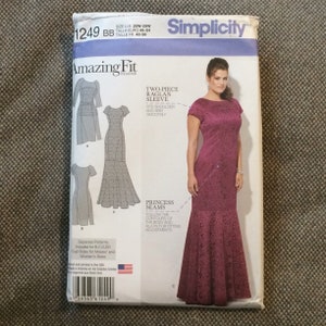 Amazing Fit Special Occasion Dress Pattern,Simplicity 1249, UNCUT