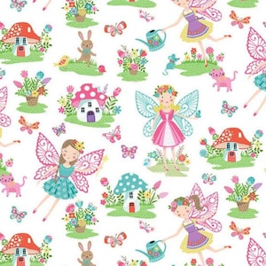 Daydream Fairies Cotton Fabric, Makower Fabrics