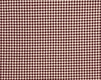 Red and Beige Plaid Cotton Fabric, General Fabrics Company