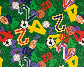 100% Cotton Baseball, Basketball, Football And Soccer Sports Fabric, Youth, School