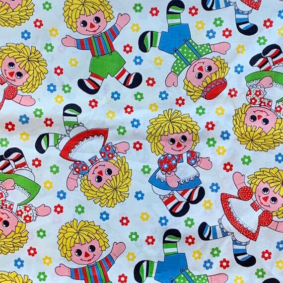 Vintage Rag Doll Fabric By The Yard Doll Nursery Etsy
