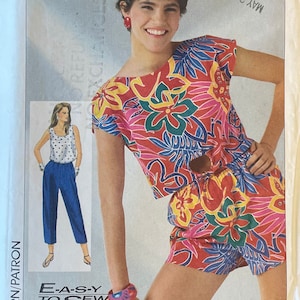 Easy Top and Pull On Pants and Shorts Pattern, Simplicity 7514, UNCUT