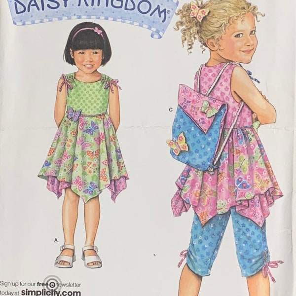 Daisy Kingdom Childs Dress, Top, Capri And Background Pattern, Special Occasion, Simplicity  2716