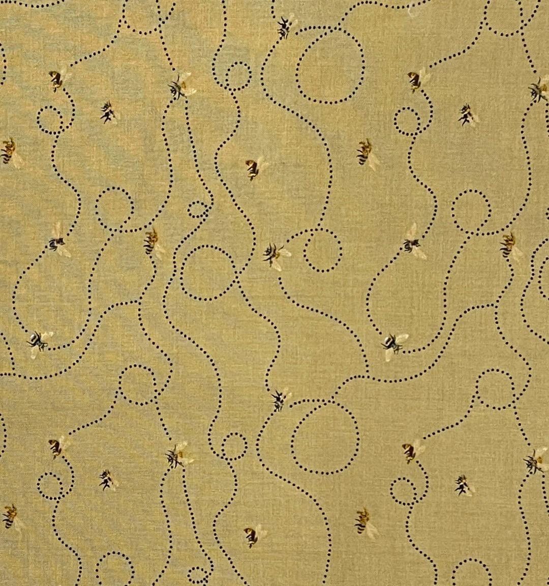 Honey Bee Cotton Fabric, Flower Garden, Studio E Fabrics, Bee A Keeper ...