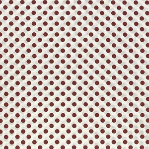 Brown and White Polka Dot Cotton Fabric