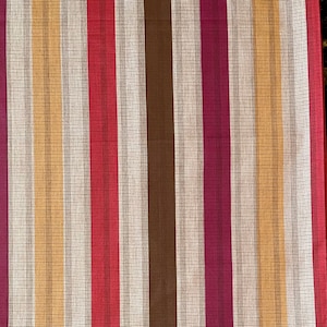Vintage Brown Striped Cotton Fabric