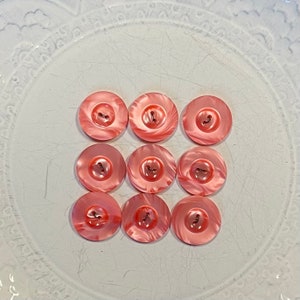 50 11mm Clear Light Pink Buttons Flat Round Plastic Two Hole Buttons  Jewelry Making Beading Supplies Sewing Supplies 