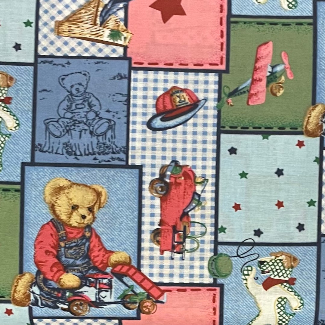Blue jean teddy bear deals fabric