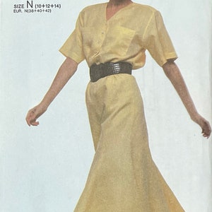 Misses Button Front Dress Pattern, Super Saver 8456, UNCUT