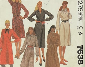 Vintage Loose Fitting Pullover Dress Pattern, Mccalls 8791, UNCUT - Etsy