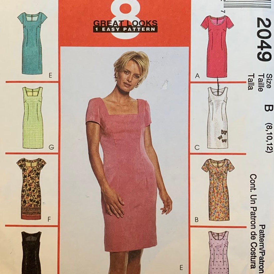 Easy Fitted Dress Pattern Mccalls 2049 UNCUT - Etsy