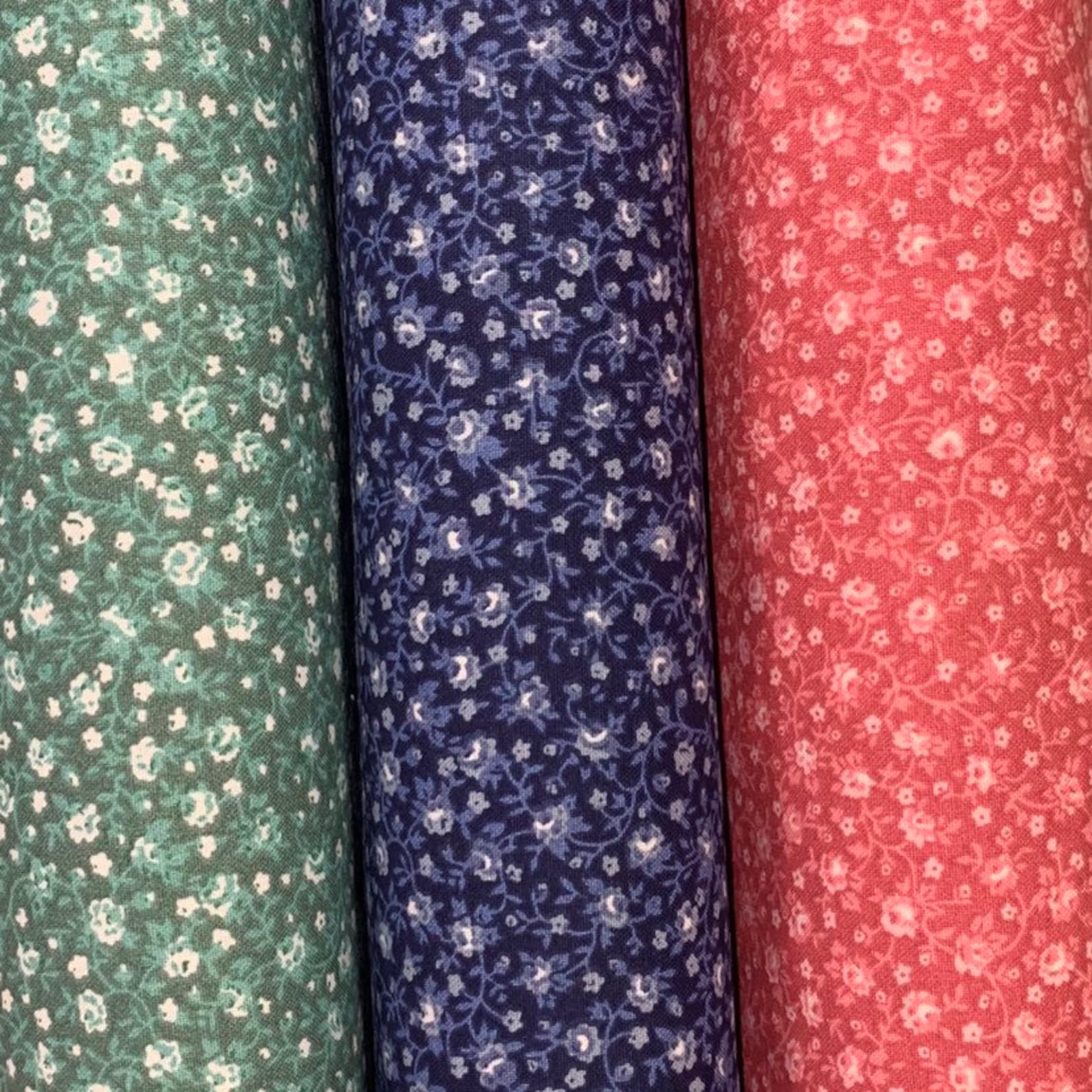 100 Percent Cotton Pink and White Calico Fabric Country | Etsy