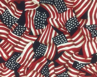American Flag Fabric: 100% Cotton, Made in USA, Patriotic