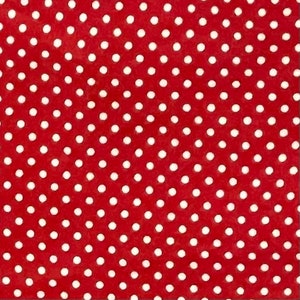 Red and White Polka Dot Cotton Fabric