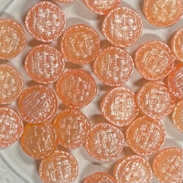 Vintage Frosted Peach Buttons