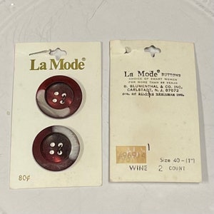 Boutons de vin vintage sur carte originale, La Mode