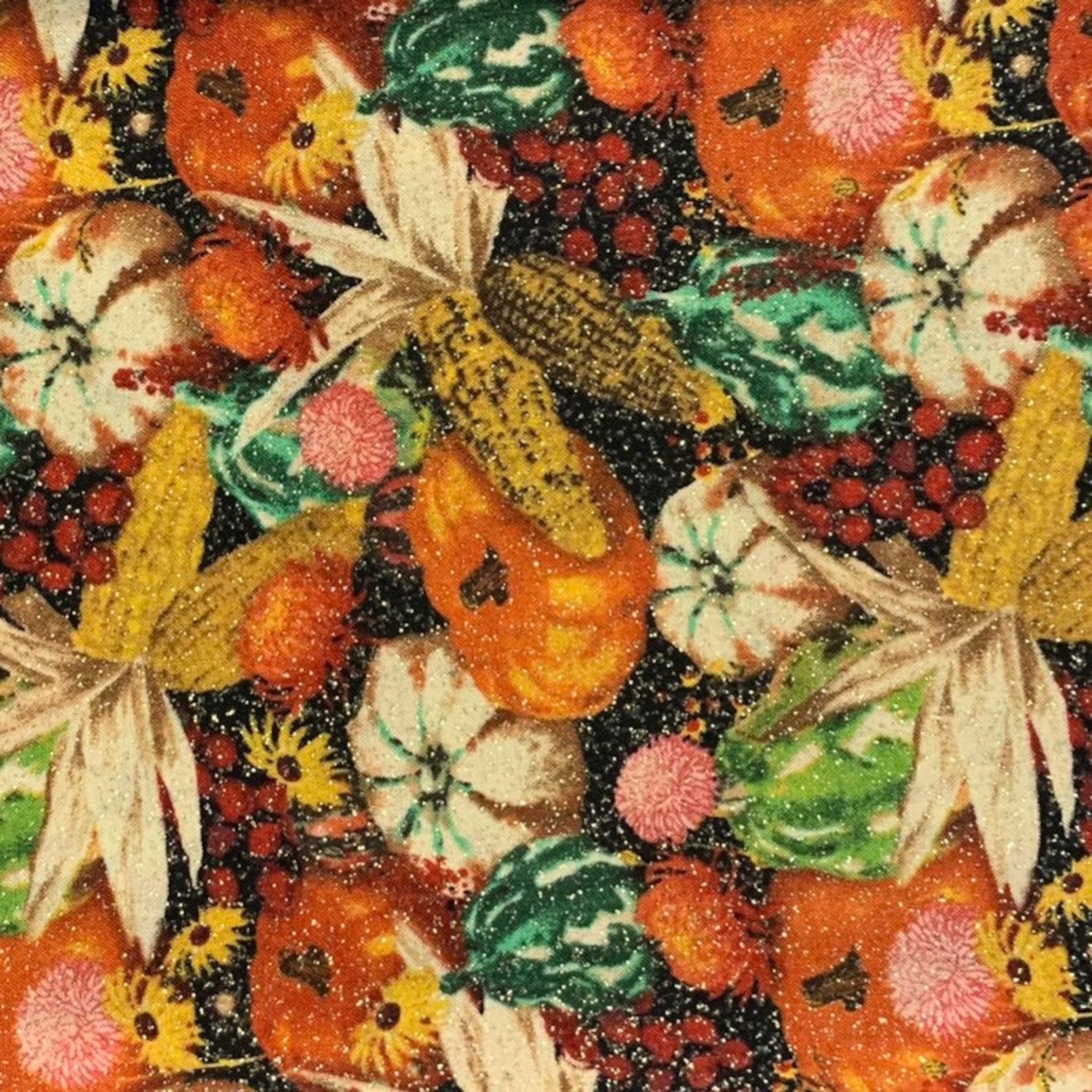 Cotton Vegetable Fabric Farmers Market Produce Kitchen Etsy