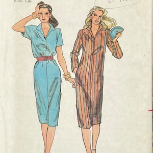 Vintage Loose Fitting Dress Pattern, Butterick 3039, UNCUT