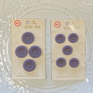 Vintage Lavender Buttons on Cards, The Golden Rule