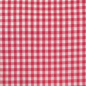 Vintage Pink and White Gingham Fabric, Check, Nursery