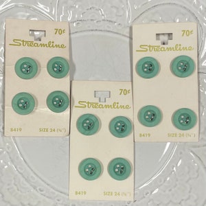 Stream Line Sewing Buttons Numbers Vintage Green Buttons on Original Card, Streamline, Made in USA - Etsy