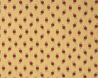 Andover Fabrics Beige Calico Cotton Fabric, Little House on the Prarie