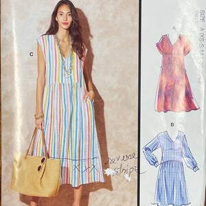Misses Pullover Dress Pattern, McCalls 8281, UNCUT
