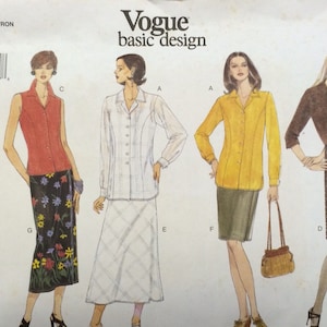 A Line Skirt Pattern, Bias, Straight, UNCUT, Vogue 1946