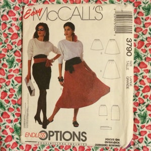 Vintage Pull On Skirt Pattern, McCalls 3790, UNCUT