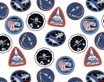 Out Of This World With NASA Cotton Fabric, Planet, Astronomy, Science, Teacher, Riley Blake