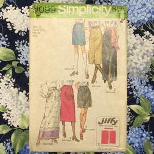 Vintage Jiffy Skirt Pattern: Simplicity 9099, Elastic Waist (CUT)