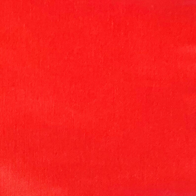 Shiny Red Cotton Fabric / Solid Red Shiny Cotton Fabric / | Etsy