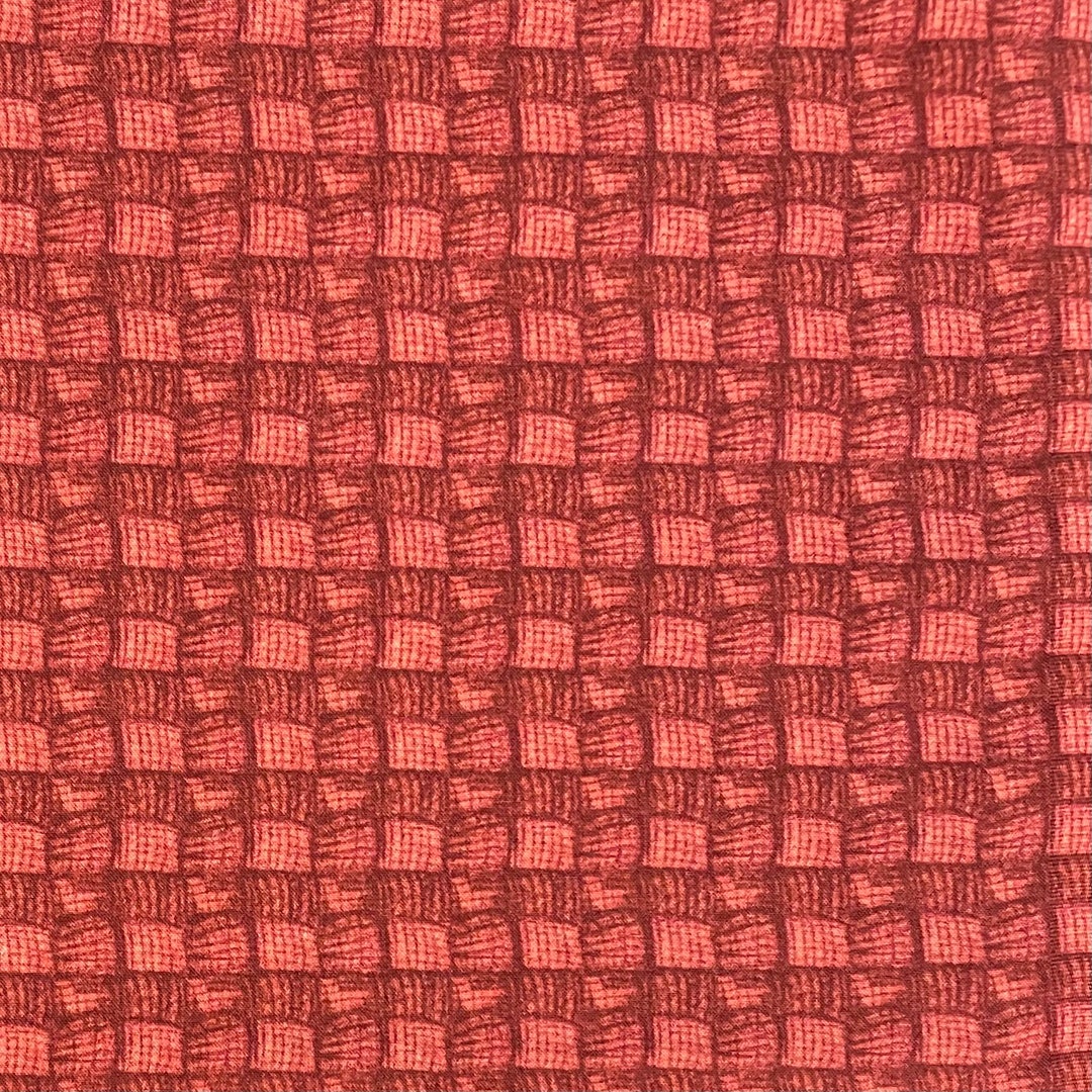 Terra Cotta Basket Weave Cotton Fabric Susan Winget Etsy
