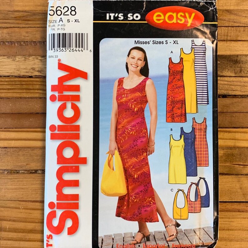 Simplicity Pattern5628 Easy Pullover Dress Pattern, Simplicity 5628, UNCUT - Etsy