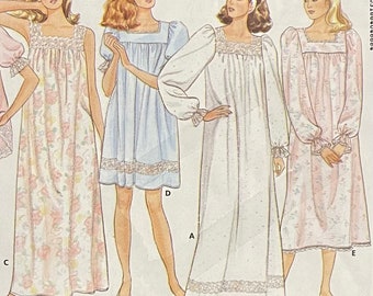 Vintage Nightgown and Shorts Pattern, Butterick 5854, CUT