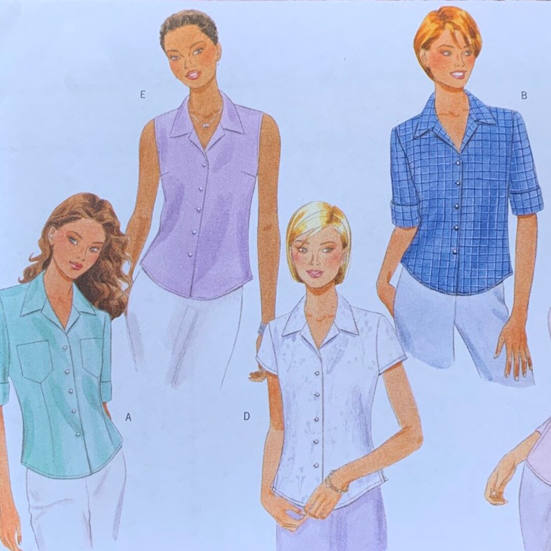 Easy Semi Fitted Top Pattern, Butterick 6085, UNCUT - Etsy