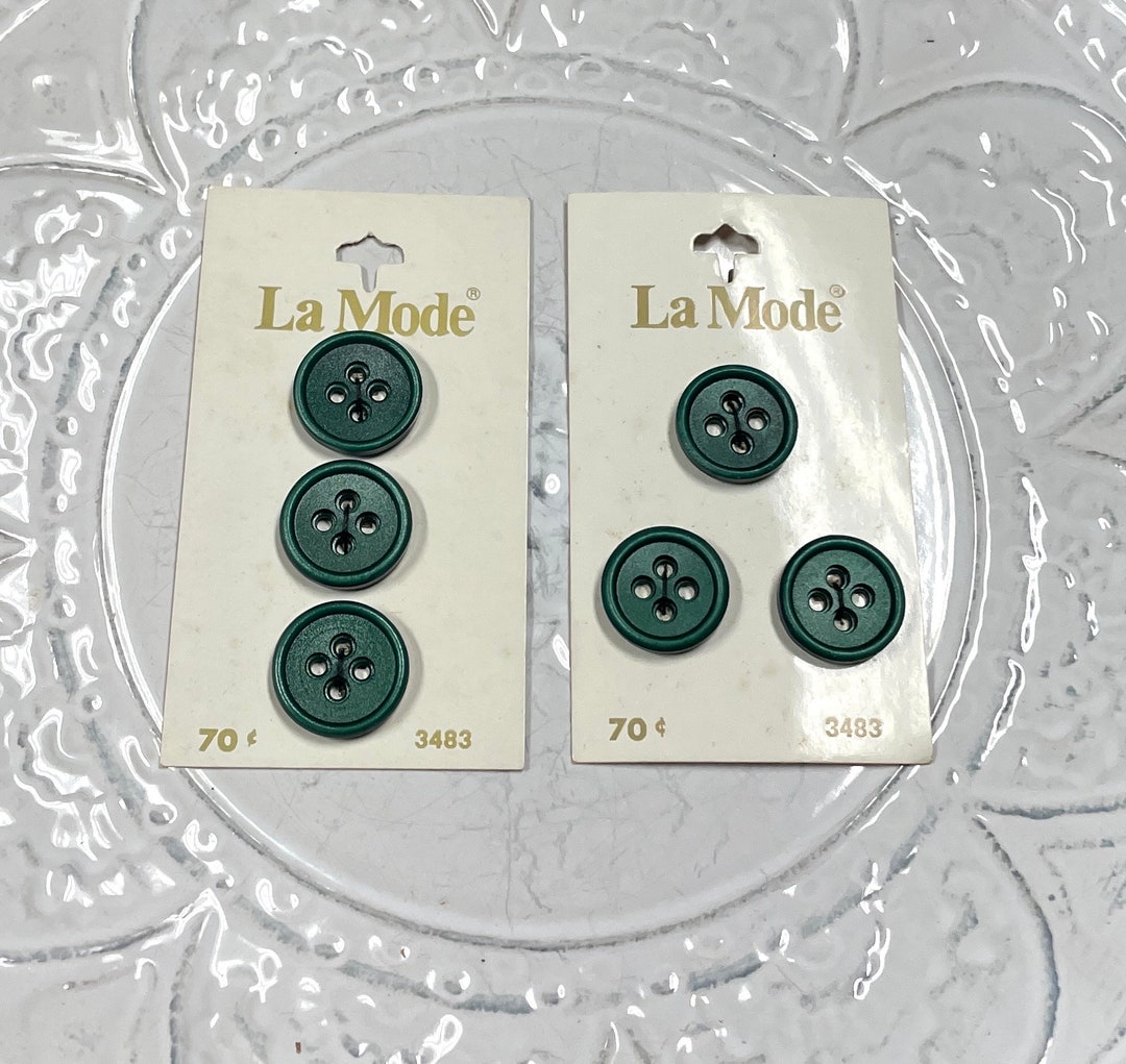 Vintage Green Buttons, La Mode Buttons - Etsy