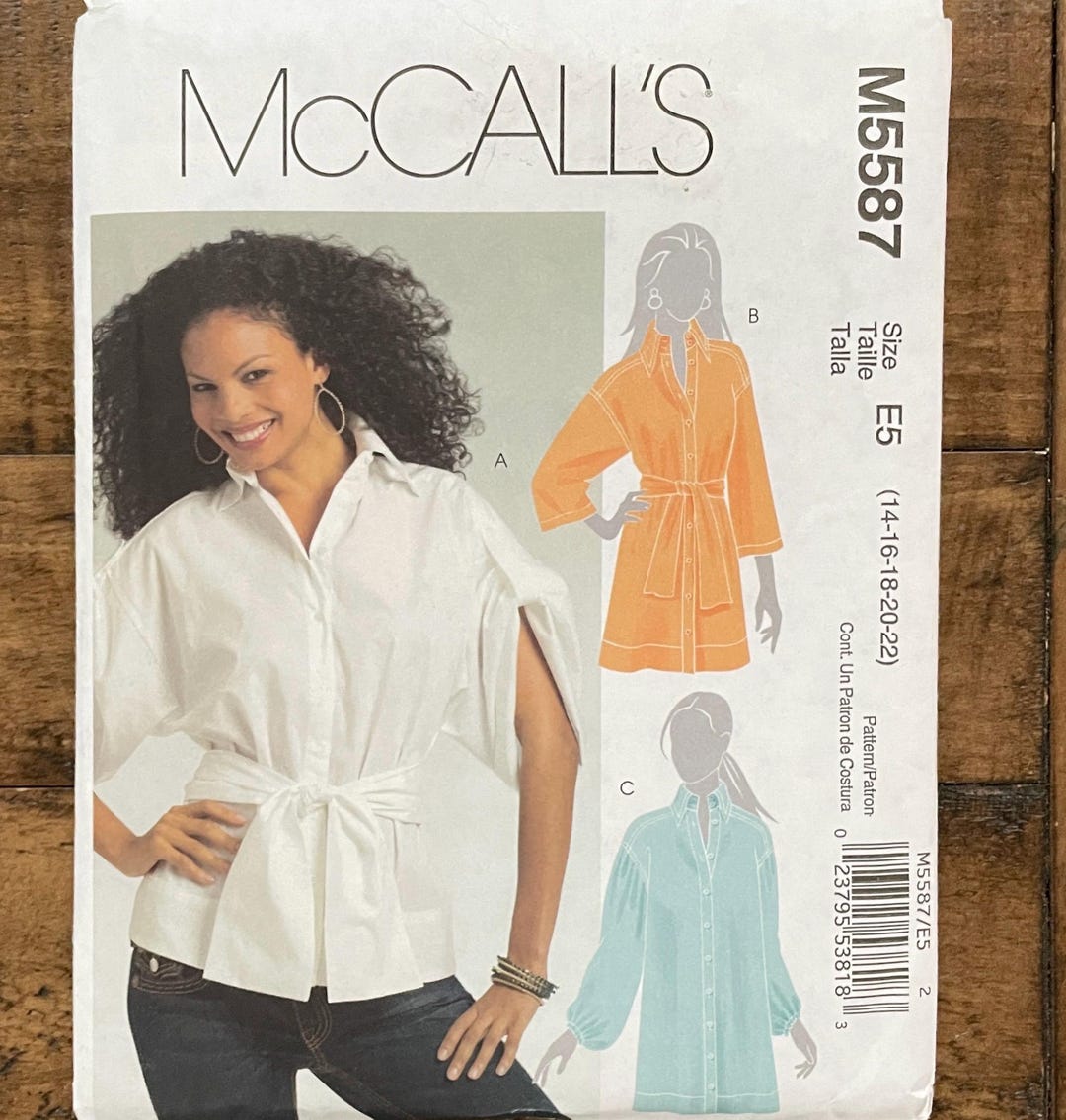 Easy Pullover Top Pattern, Mccalls 5587, UNCUT - Etsy