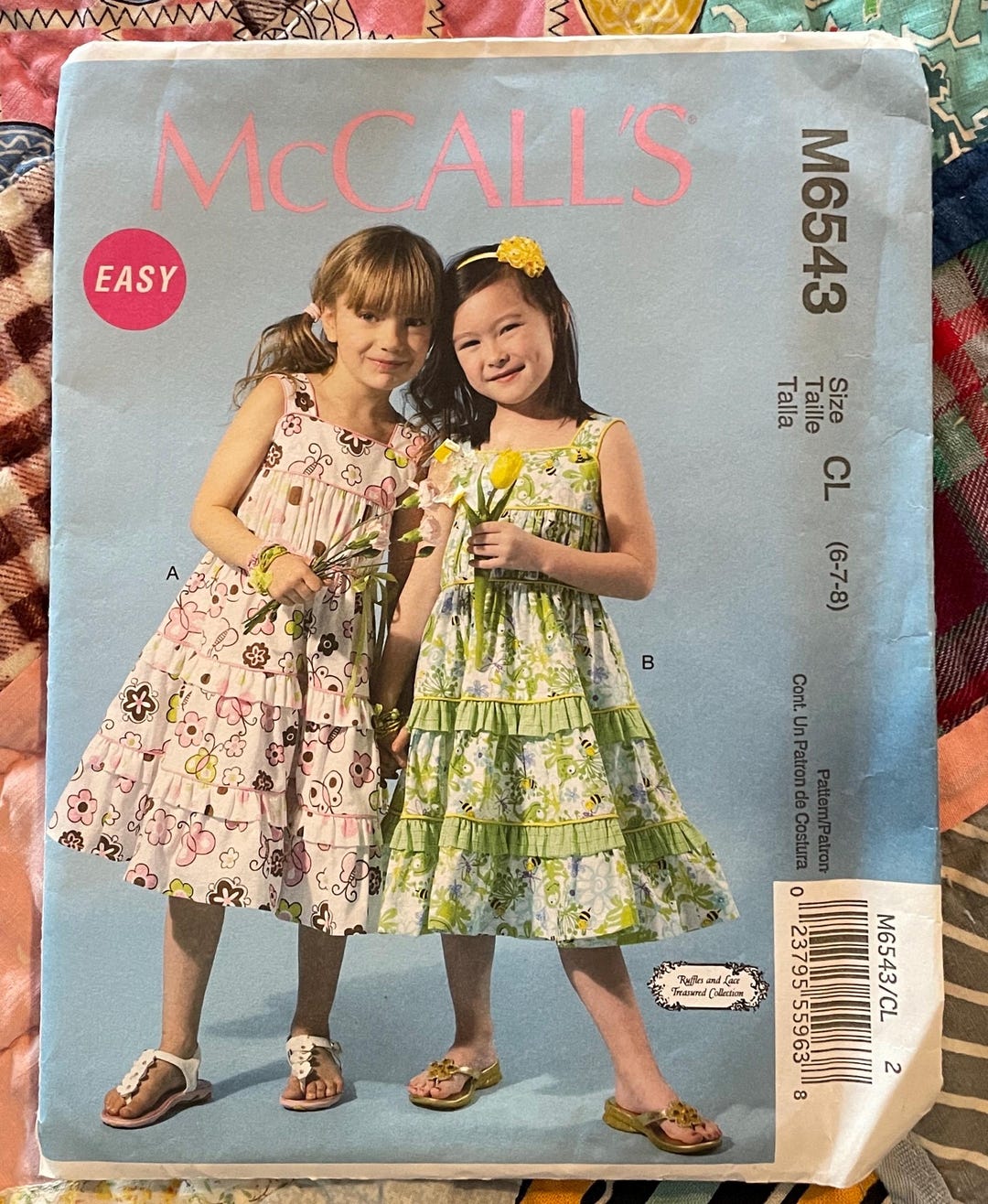Easy Girls Ruffled Dress Pattern, Flared, Mccalls 6543, UNCUT - Etsy