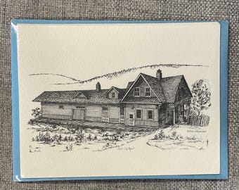 Vintage UNUSED Historic Park City Noted Cards, J Hogue Case