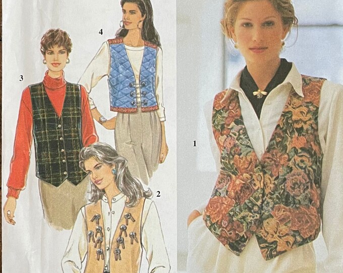 Easy Misses' Lined Vests Pattern, Simplicity 9279, UNCUT Etsy