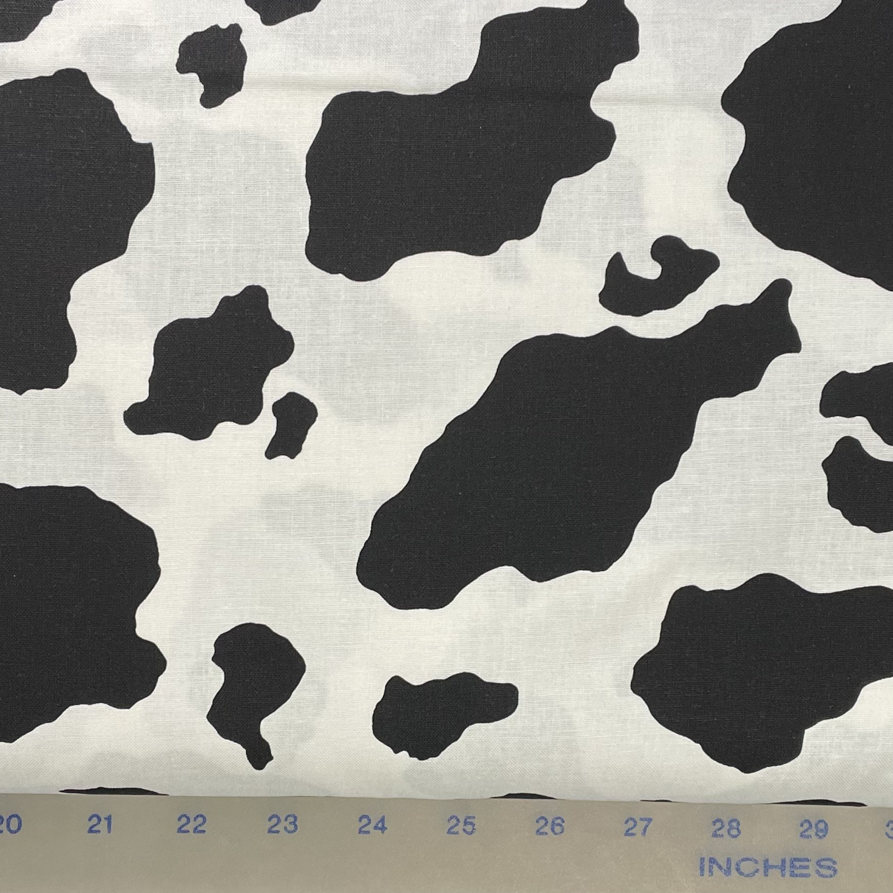 Black and White Cowhide Cotton Fabric Cow Print Cowboy Etsy