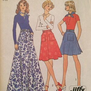 Vintage Back Wrap Skirt in Three Lengths, Simplicity 6789, CUT
