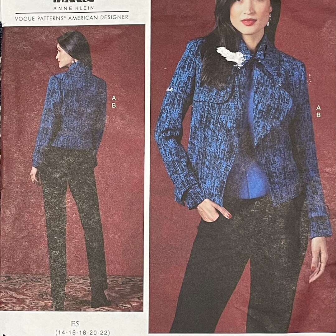 Vtg Vogue Americana Pattern 2992 Anne Klein Size10 UC Jacket Blouse Skirt  Pants