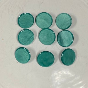 Boutons amples vintage vert turquoise