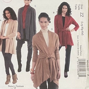 Misses Loose Fitted Unlined Jacket Pattern, McCalls 6408, UNCUT